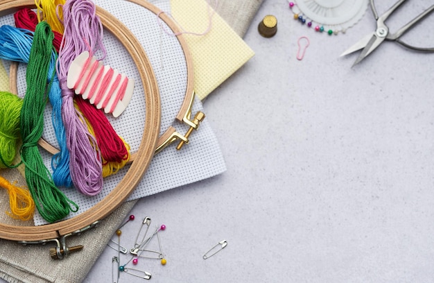 Materiale de broderie și fire colorate